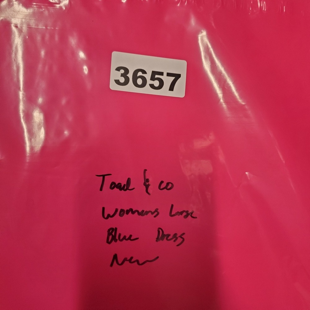 Toad & Co Daisy Rib A Line Dress Womens Large Blue Modal Round Neck Sleeveless - Picture 11 of 11
